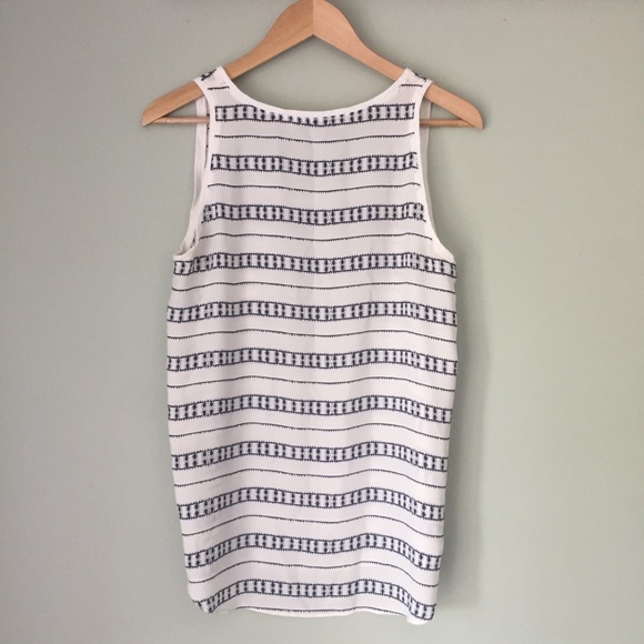 LOFT Striped Rib Trim Tank - Picture 4 of 5